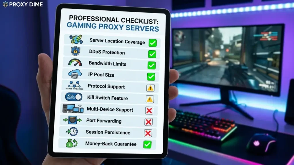 The Gaming Proxy Checklist