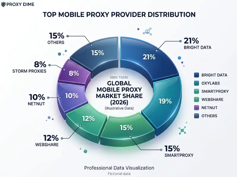 Top Mobile Proxy Provider Distribution