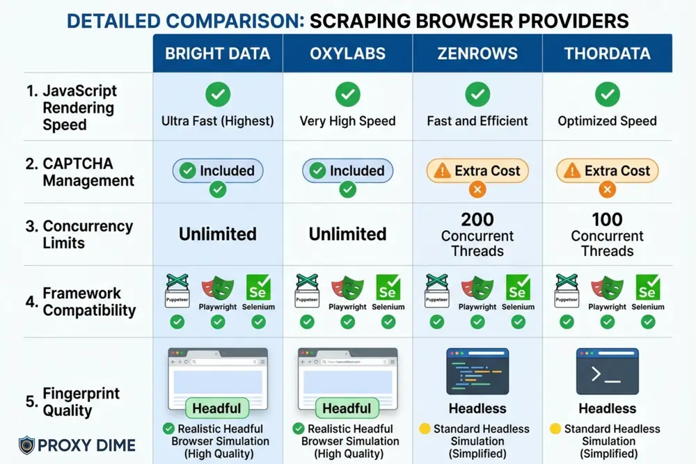 Detailed Comparision Of Scraping Browser Providers