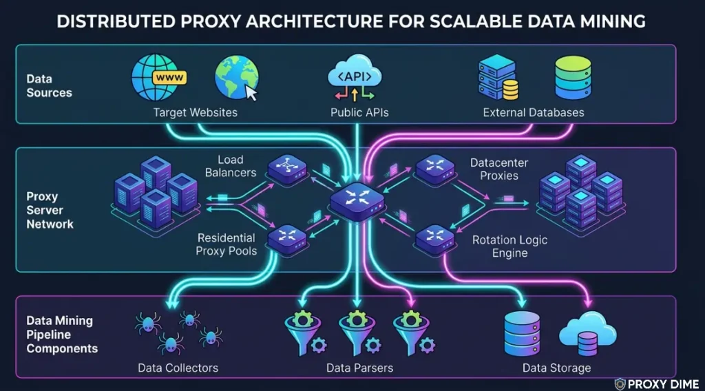 Proxy Infrastructure Architecture for Data Mining